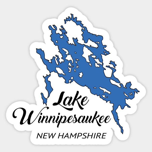 Lake Winnipesaukee New Hampshire (Blue) Sticker by ACGraphics